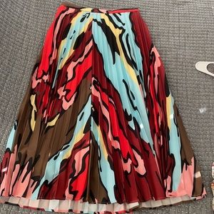 Multi colored pleated skirt